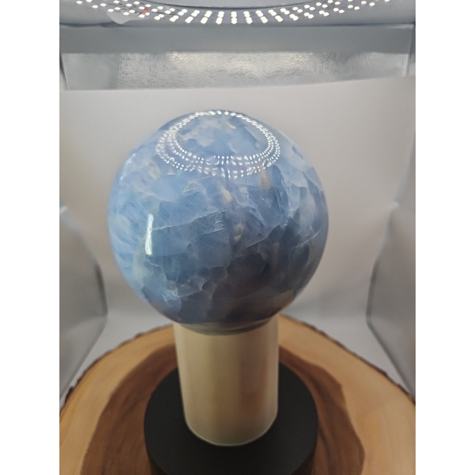 9.17LB Natural Blue crystalThe bal Quartz carved crystal decoration healing by CrystalCloud Company