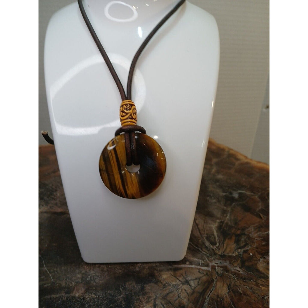 Tiger Eye Necklace Handmade by CrystalCloudCompany