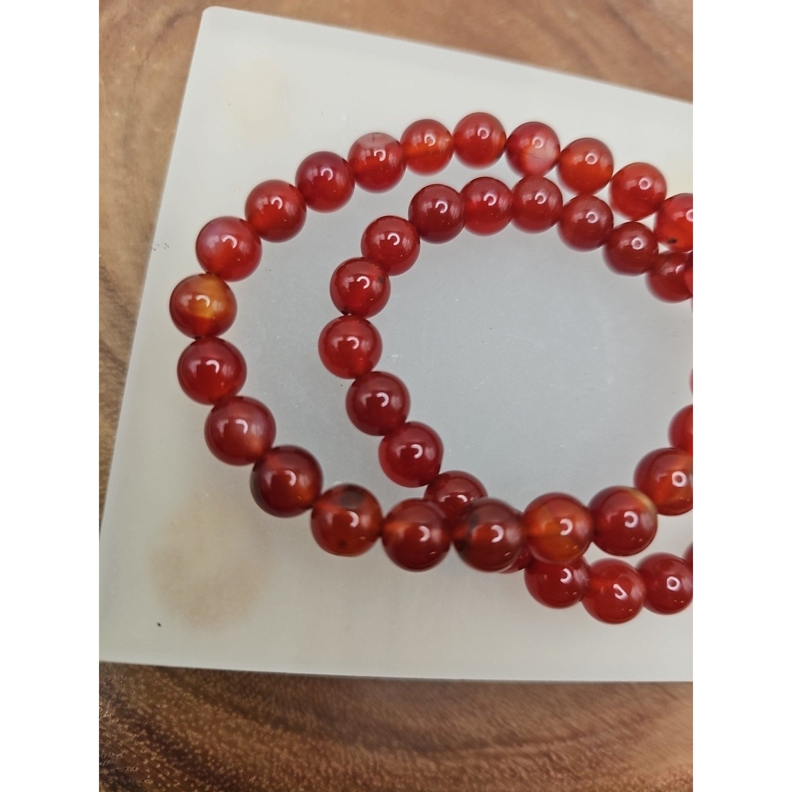 1 Carnelian Crystal Bracelet 8mm by CrystalCloud Company