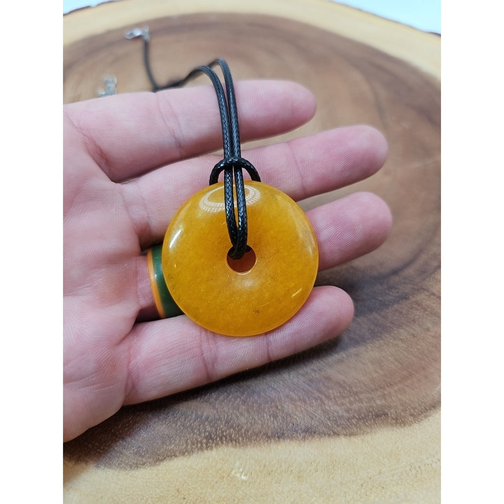 Lucky Pendant 16in Cord Necklace by CrystalCloud Company