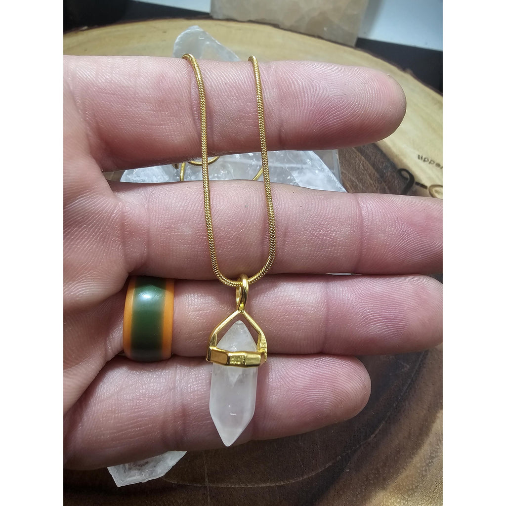 Quartz Crystal double points small and dainty little gems for a elegant look at me by CrystalCloud Company