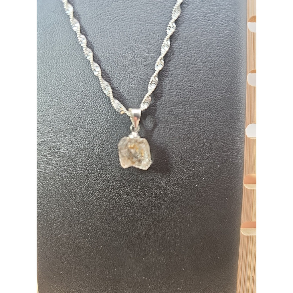 Herkimer diamond necklace W/sterling Silver 925 Chain 16in by CrystalCloud Company