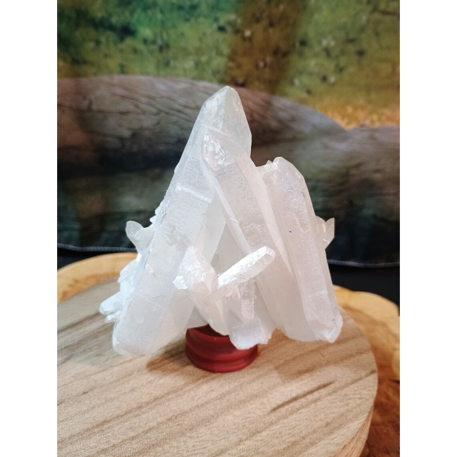 0.6LB Rainbow Aqua Aura Quartz Crystal Cluster Points Titanium Coating by CrystalCloud Company