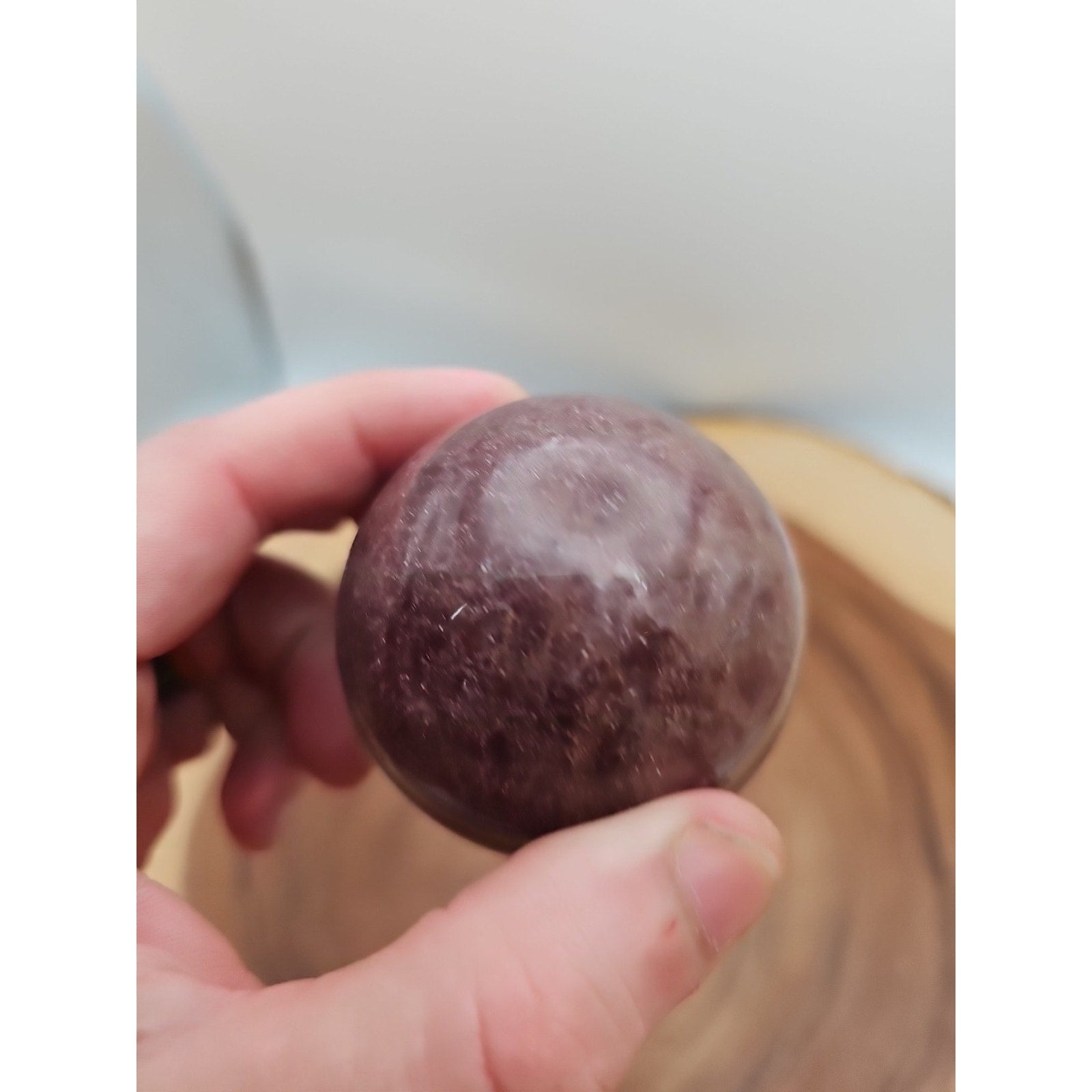 Strawberry Quartz Crystal Sphere 260g 55mm by CrystalCloud Company