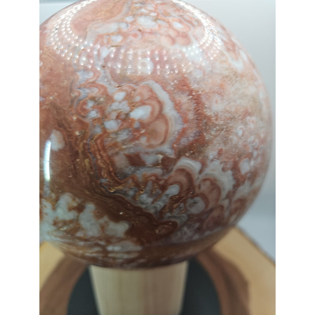 Natural Chocolate Agate Sphere - Grounding Madagascar Gem | 10.42LB by CrystalCloud Company
