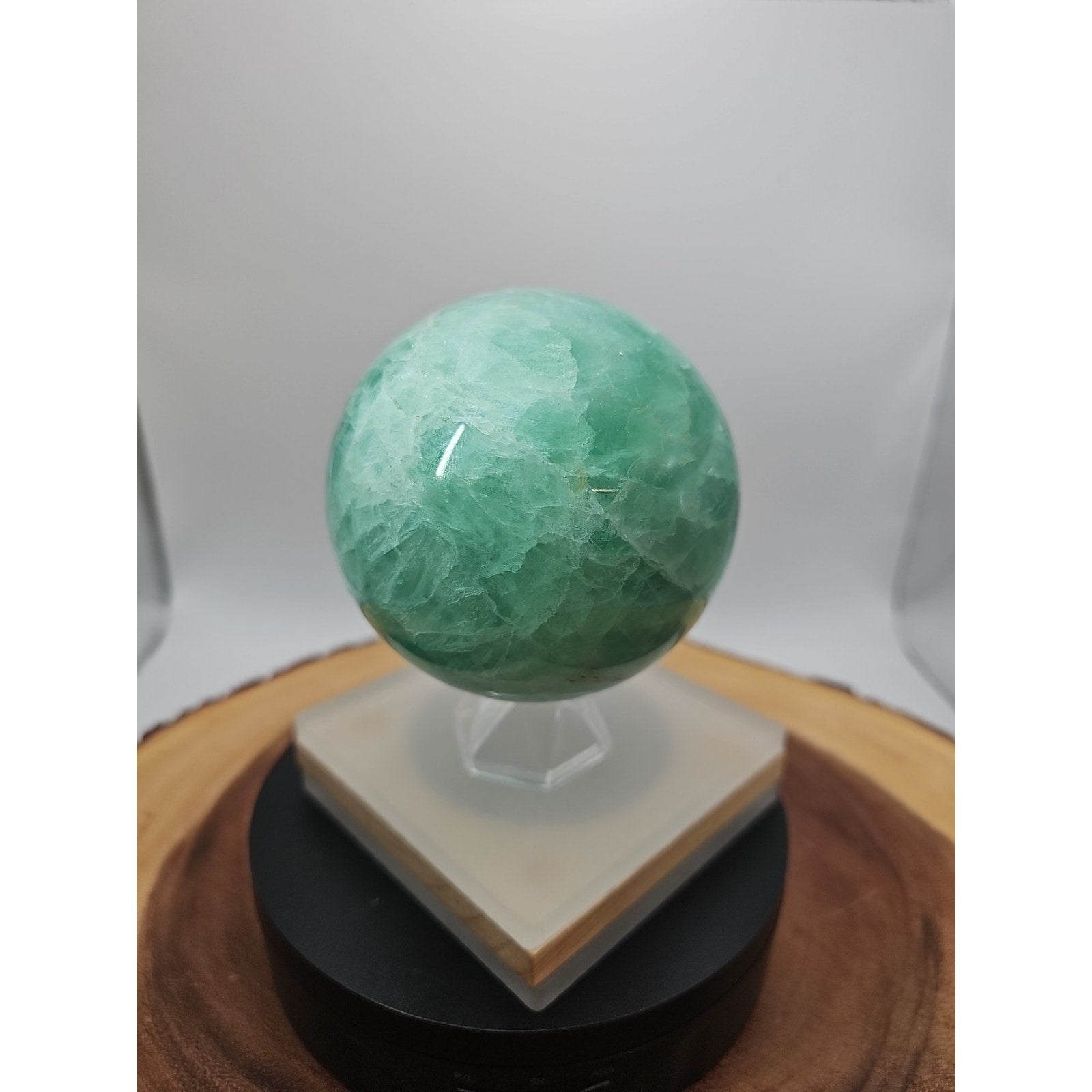 2.80 Natural Rainbow Fluorite Quartz Crystal Sphere Ball Polished Healing by CrystalCloud Company