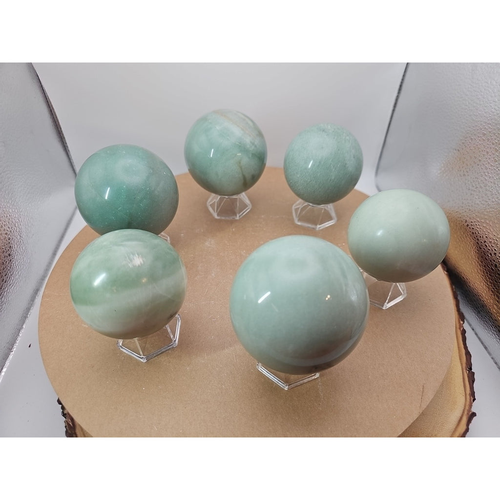 5.26LB 6Pcs A Set Of Natural Quartz Crystal Jasper Sphere Ball Polished Healing by CrystalCloud Company