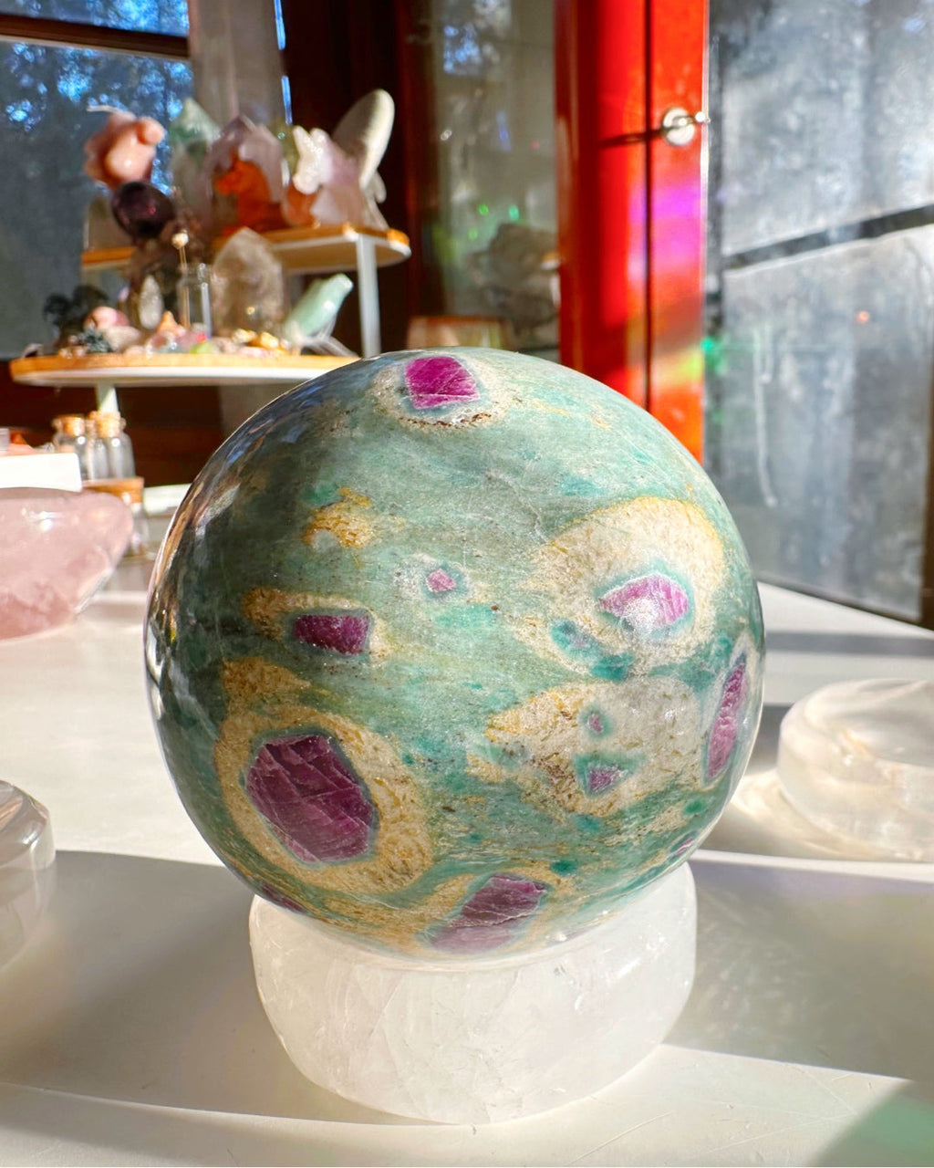 Clear Quartz Sphere Stand/Small Dish by Baltic Mermaid