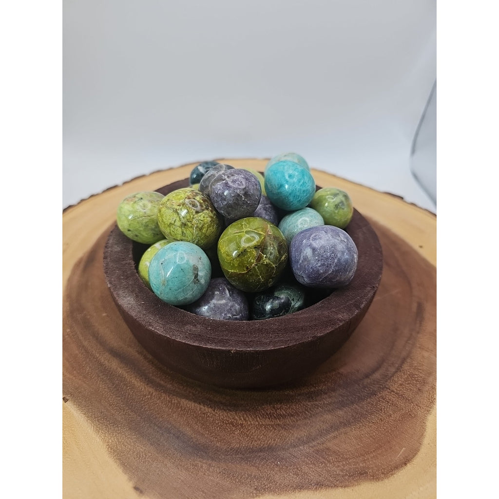 Ocean Jasper Spheres Display Bowl — 2 lbs of Polished Stones | CrystalCloud Company by CrystalCloud Company