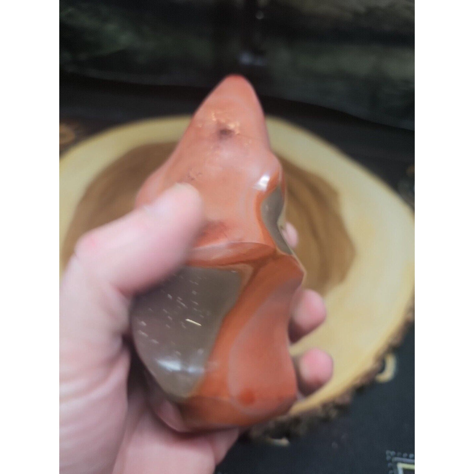 1.25LB 1Pcs Natural Polychrome Ocean Jasper Crystal Flame Point Carved Healing by CrystalCloud Company