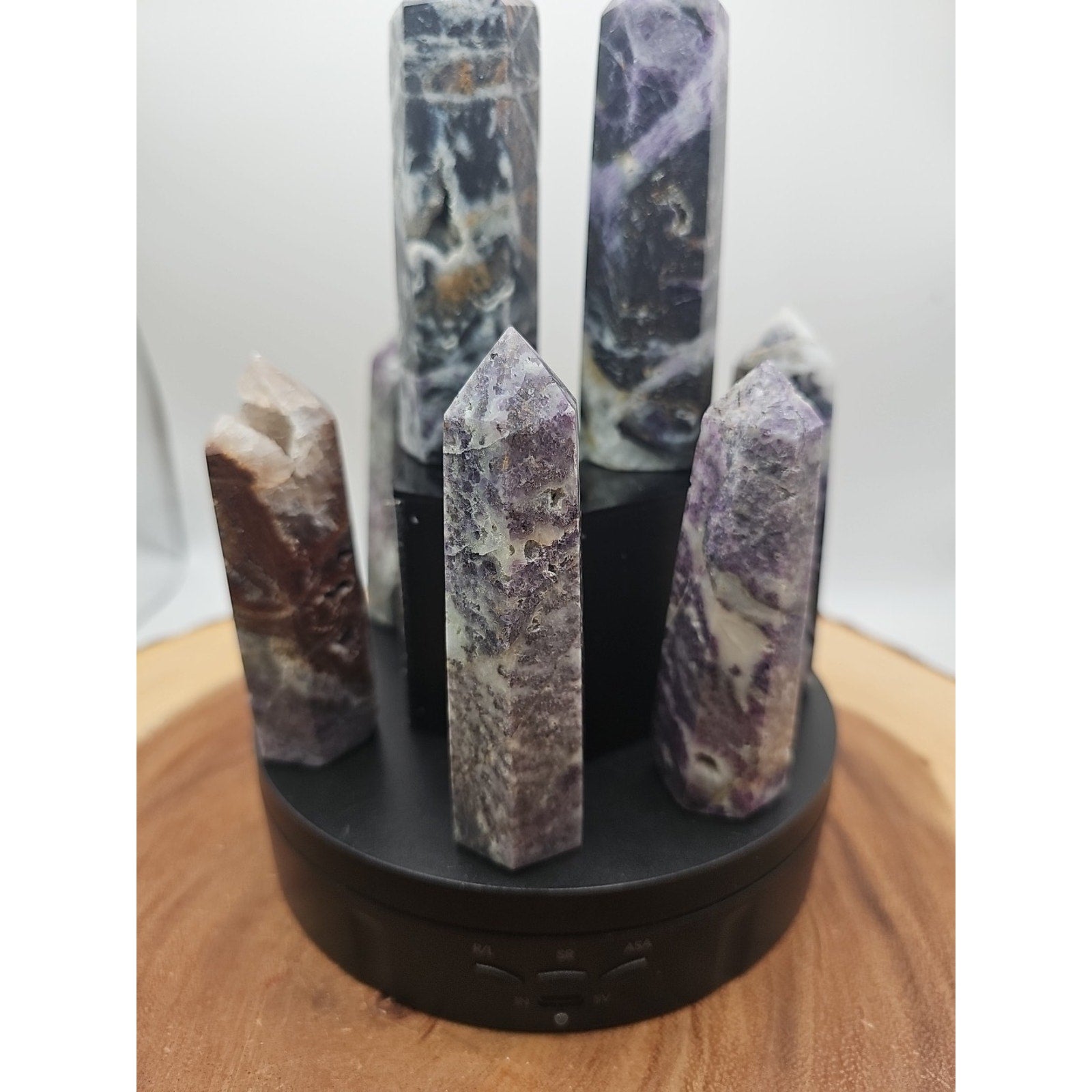 2Pcs Natural Rainbow Fluorite Quartz Crystal Point Tower Polished 4in Tall Avg by CrystalCloud Company