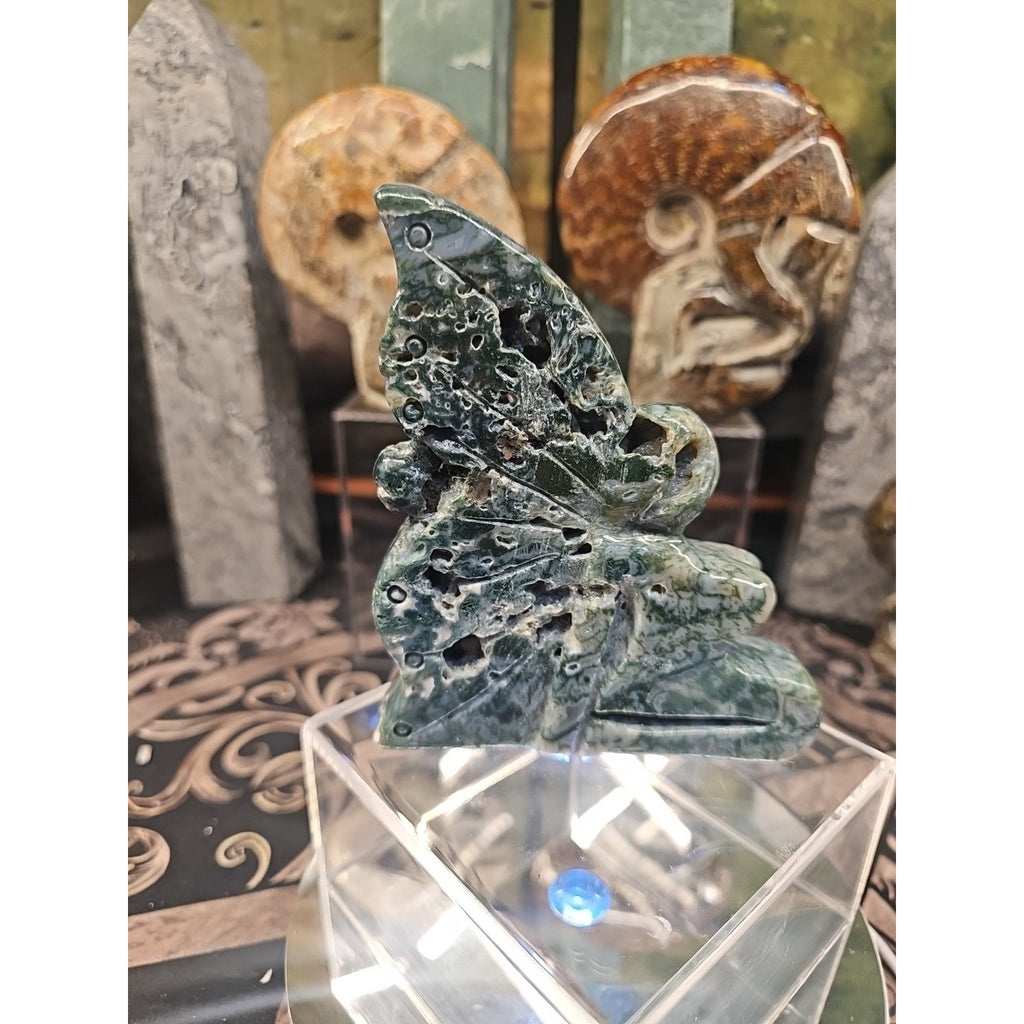 Moss Agate Fairy Guardian .77lb by CrystalCloud Company