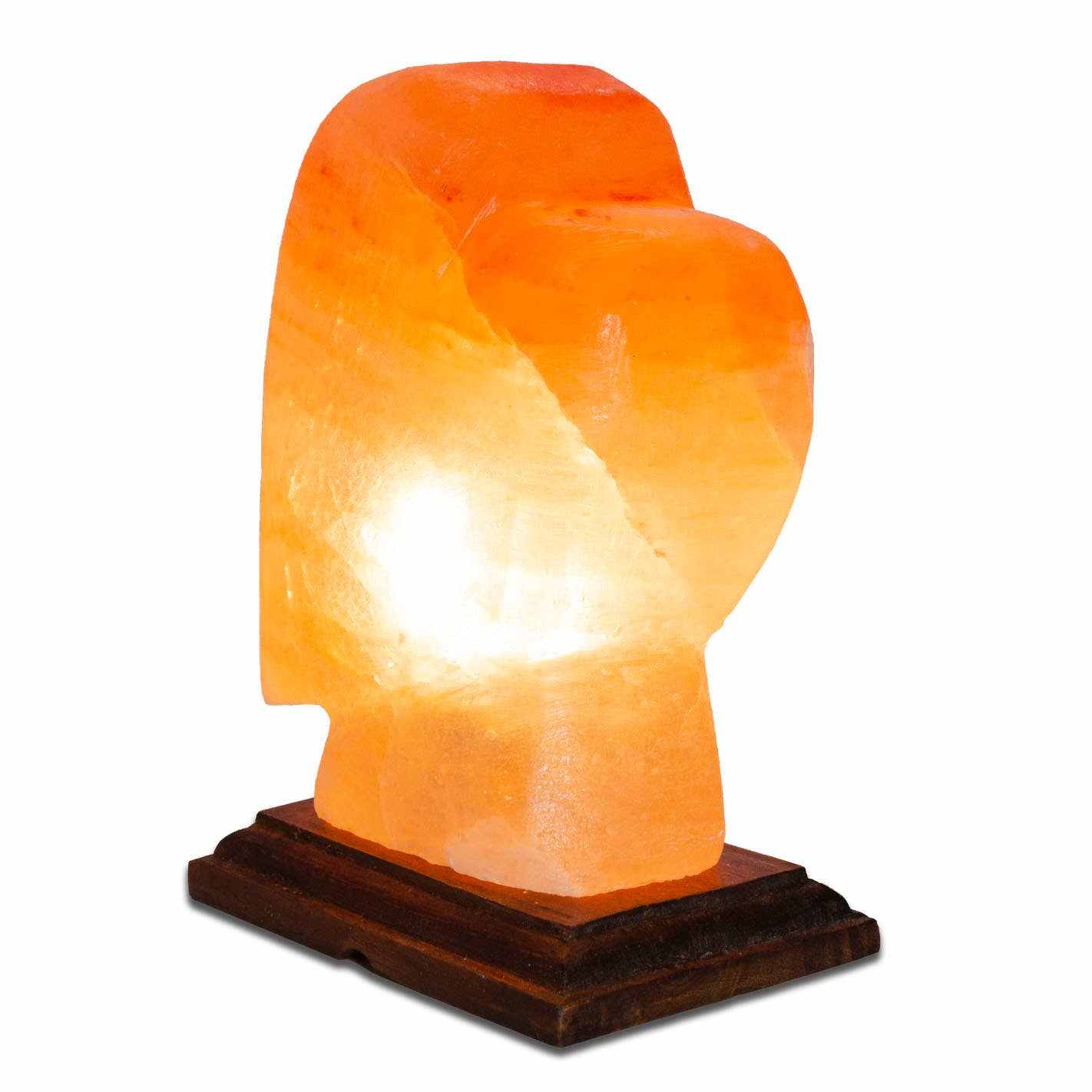 Heart Shaped Salt Lamp - 10" avg. - Cord, Bulb, Dimmer by Sacred Crystals