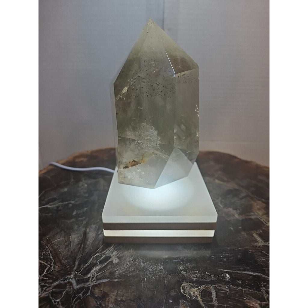 2.7LB Natural Green Ghost Phantom Quartz Crystal Obelisk Wand Point Healing. by CrystalCloud Company