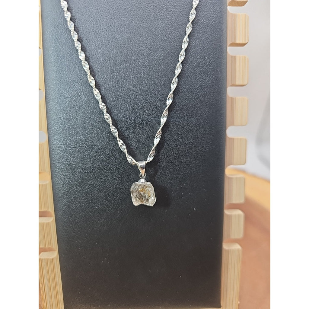 Herkimer diamond necklace W/sterling Silver 925 Chain 16in by CrystalCloud Company
