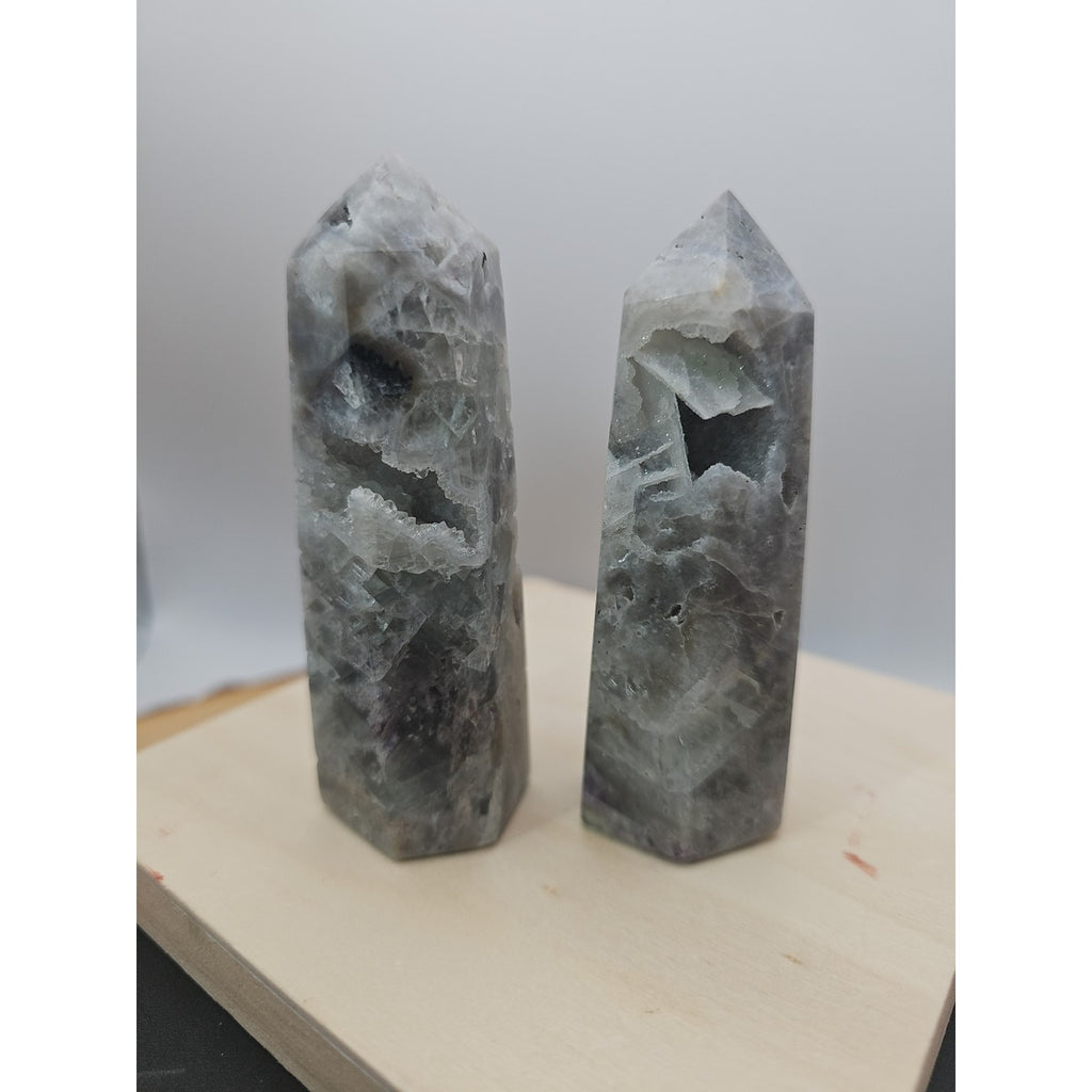 Fluorite Crystal Towers 1 Pair .56lb by CrystalCloud Company
