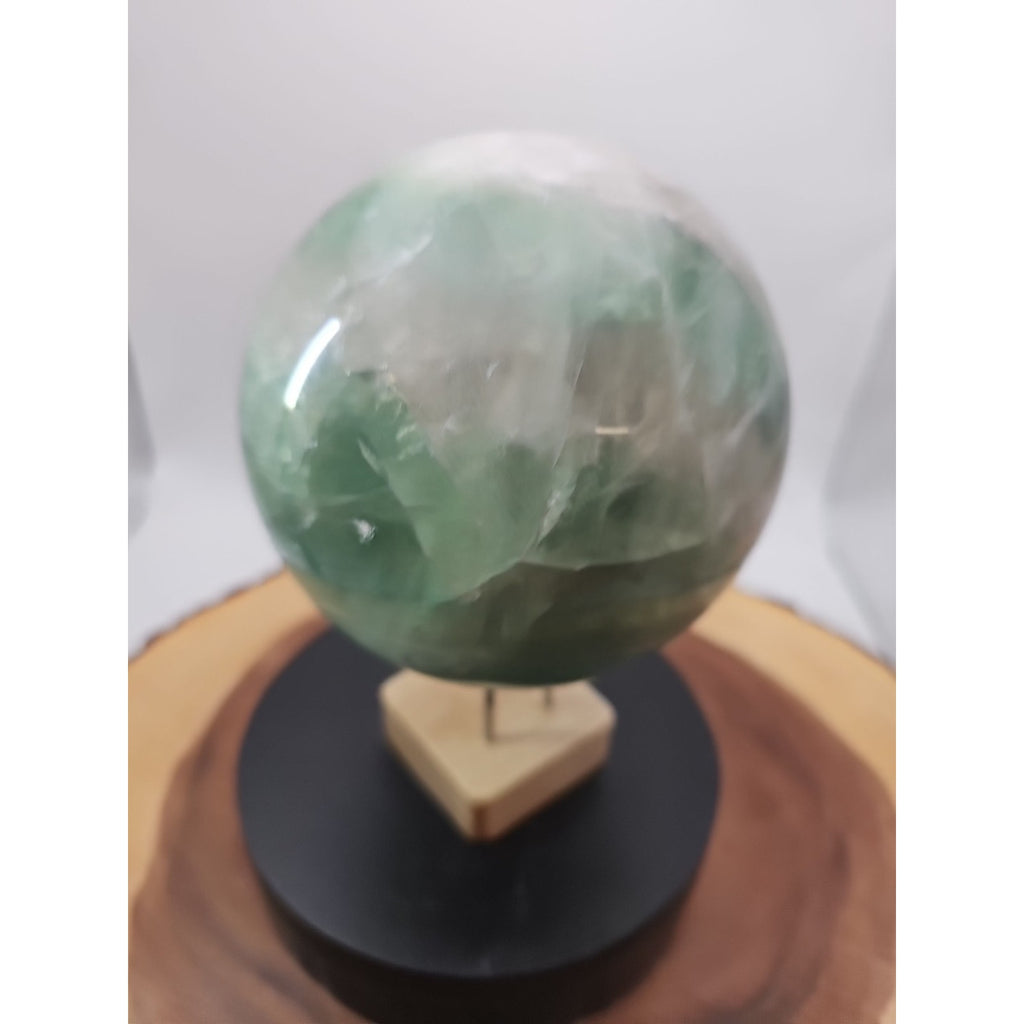 Large Natural Green Fluorite Quartz Crystal Sphere — 5.43 lbs, Madagascar | CrystalCloud Company by CrystalCloud Company