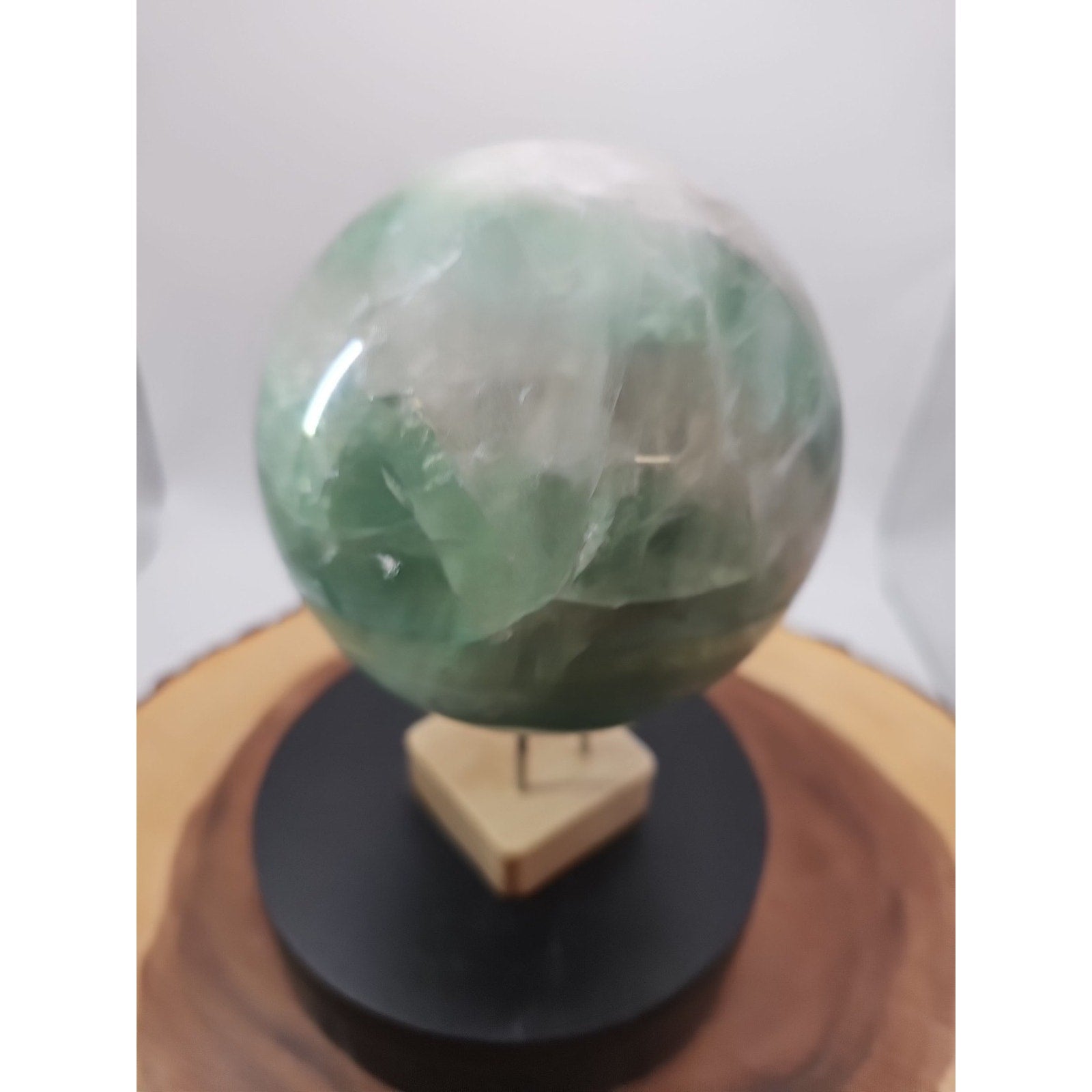 Large Natural Green Fluorite Quartz Crystal Sphere — 5.43 lbs, Madagascar | CrystalCloud Company by CrystalCloud Company