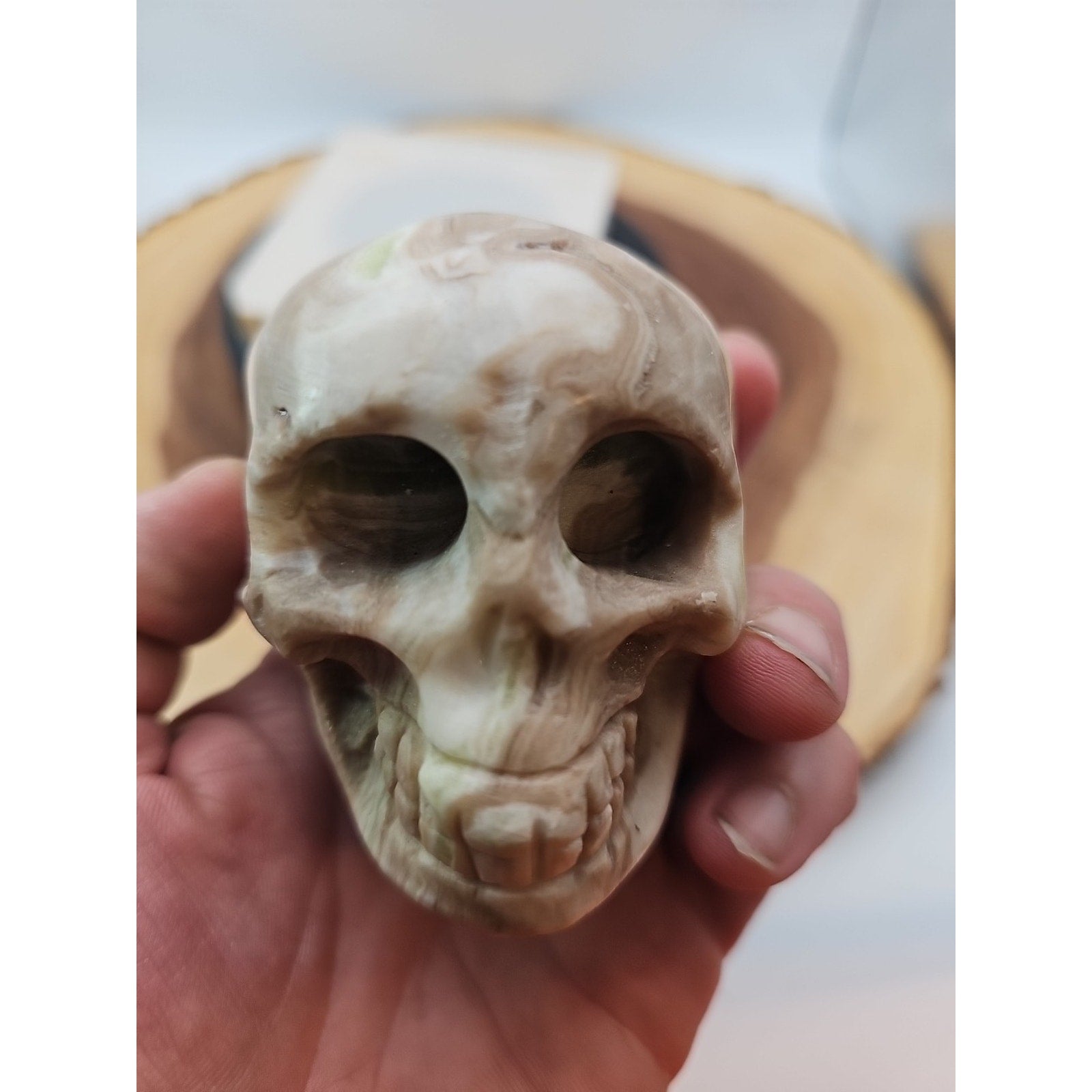 .89lb Natural Jasper Calcite Skulls Crystal Carving Mixed Stones Healing by CrystalCloud Company