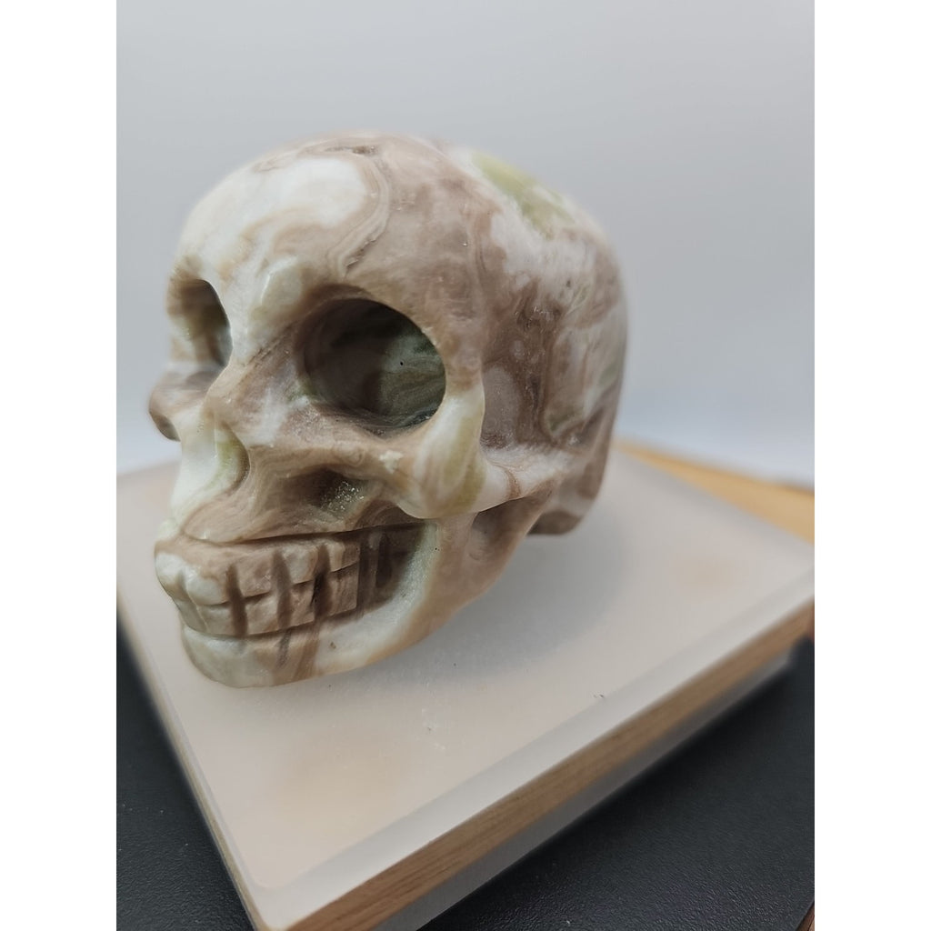 .89lb Natural Jasper Calcite Skulls Crystal Carving Mixed Stones Healing by CrystalCloud Company
