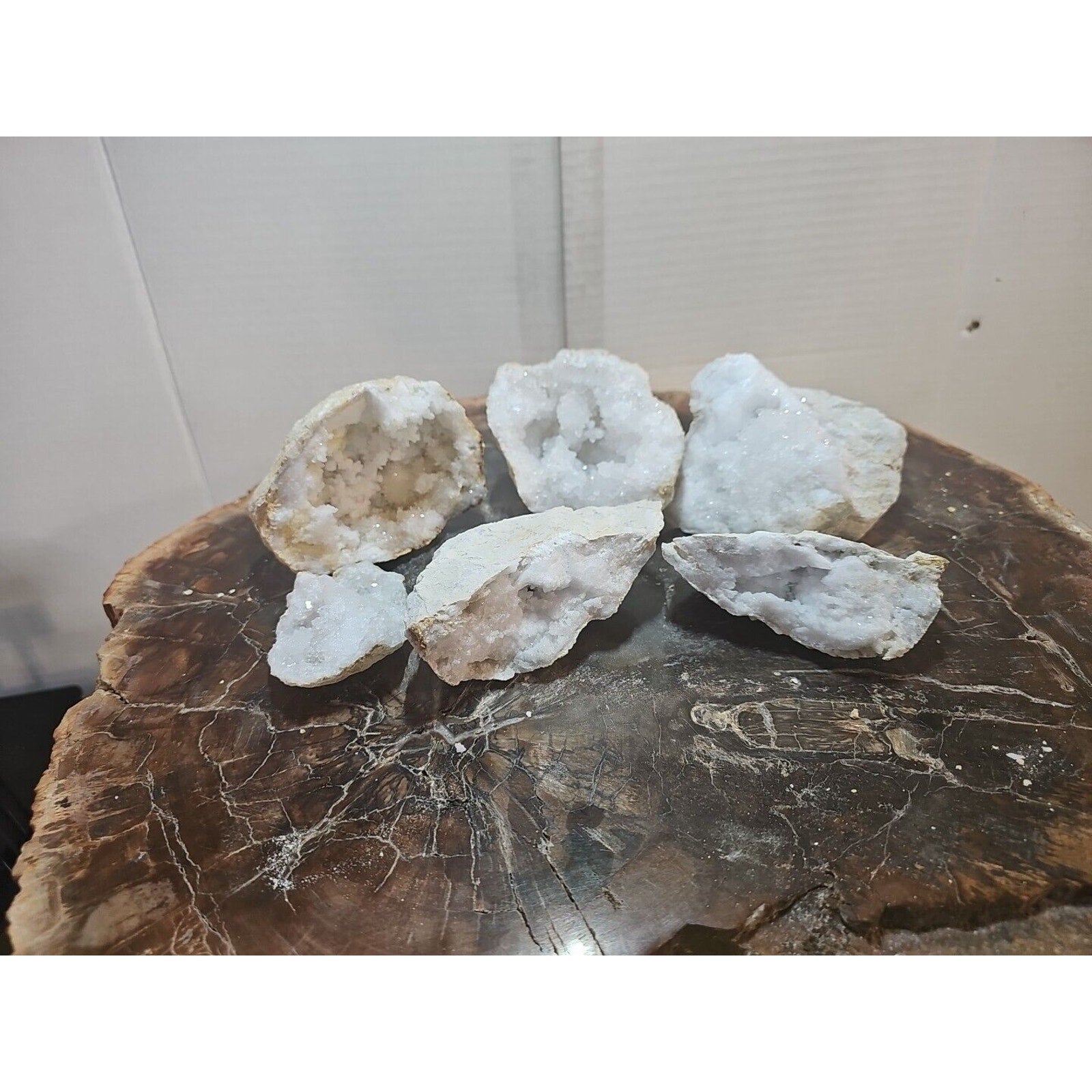 6pcs 2.72lbs Lot Geode Crystal Moroccan Quartz by CrystalCloud Company