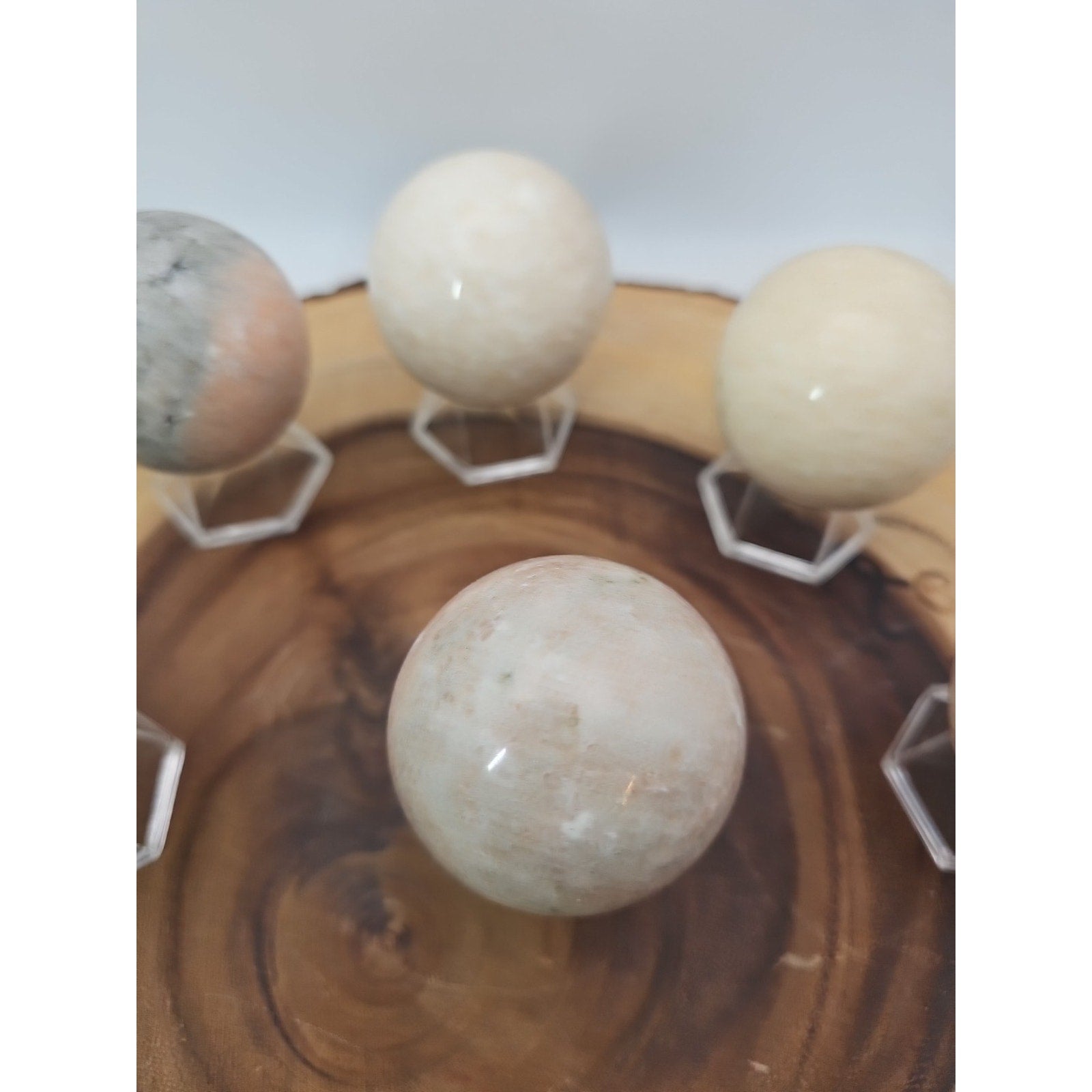 Quartz Crystal Sphere 50mm 1 Each Sandstone by CrystalCloud Company