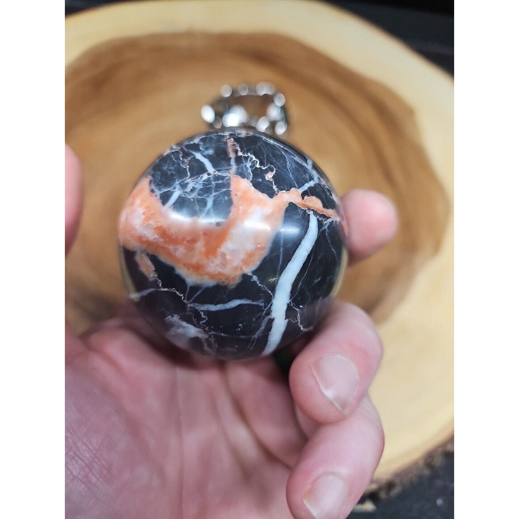 Ocean Jasper Sphere .75lbs 58mm. W/ Elephant Stand by CrystalCloud Company