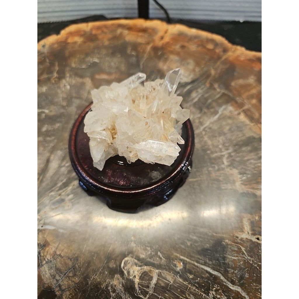 133g Natural Quartz Crystal Cluster with Display Stand - Vitreous Mineral Specimen | CrystalCloud Company by CrystalCloud Company