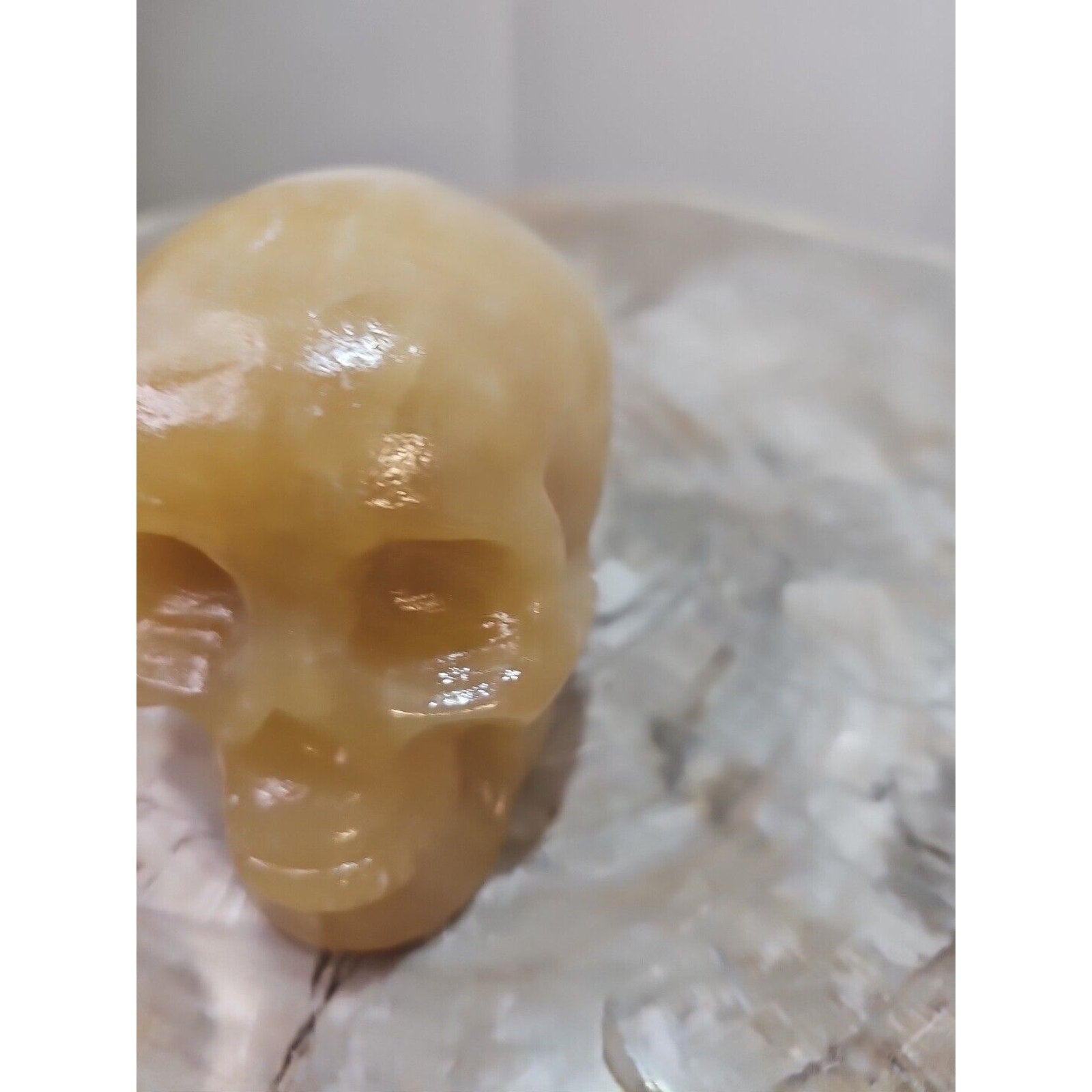 1.48 1Pcs Natural Jasper Calcite Skull Crystal Carving Stones Healing by CrystalCloud Company