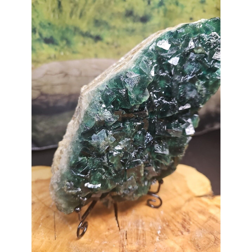 3.2lb NATURAL Green FLUORITE Quartz Crystal Cluster Mineral Specimen by CrystalCloud Company