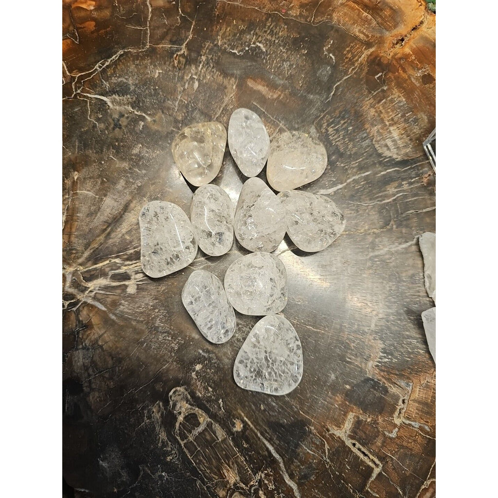 5 Pack Crackel Quartz Tumbled Stones: by CrystalCloud Company