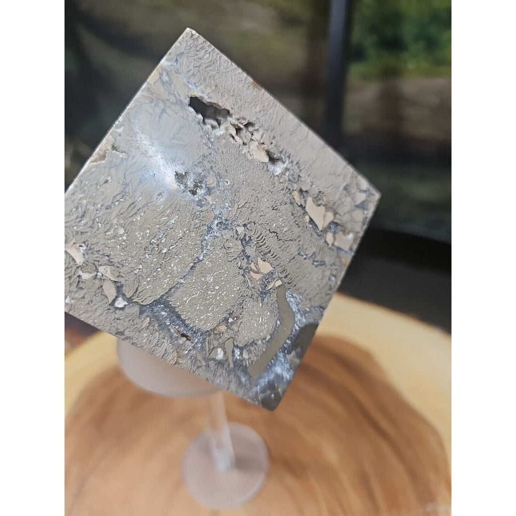 2.41LB 1Pcs Natural Ocean Jasper Onyx Quartz Crystal Geode Square Heptahedron by CrystalCloud Company
