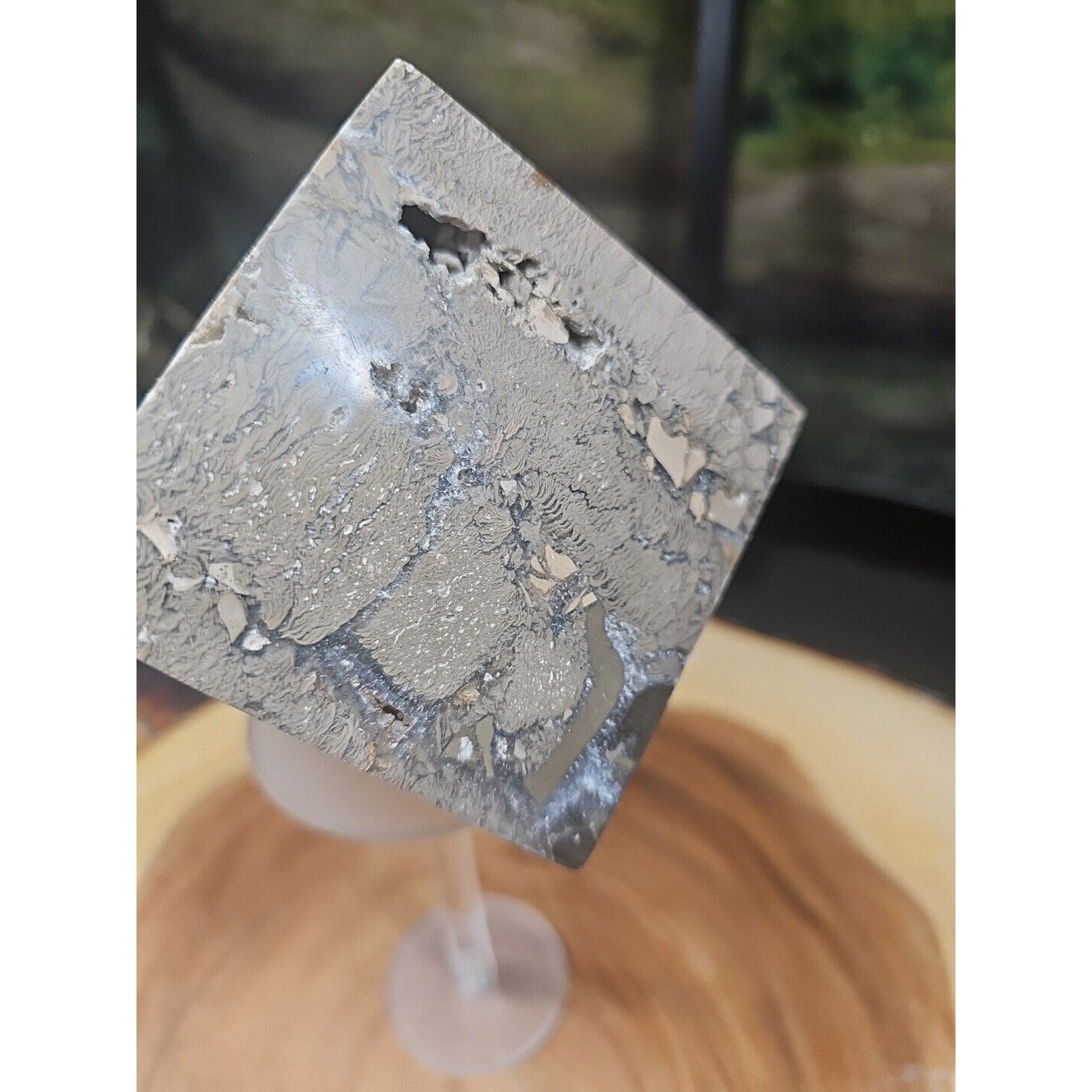 2.41LB 1Pcs Natural Ocean Jasper Onyx Quartz Crystal Geode Square Heptahedron by CrystalCloud Company
