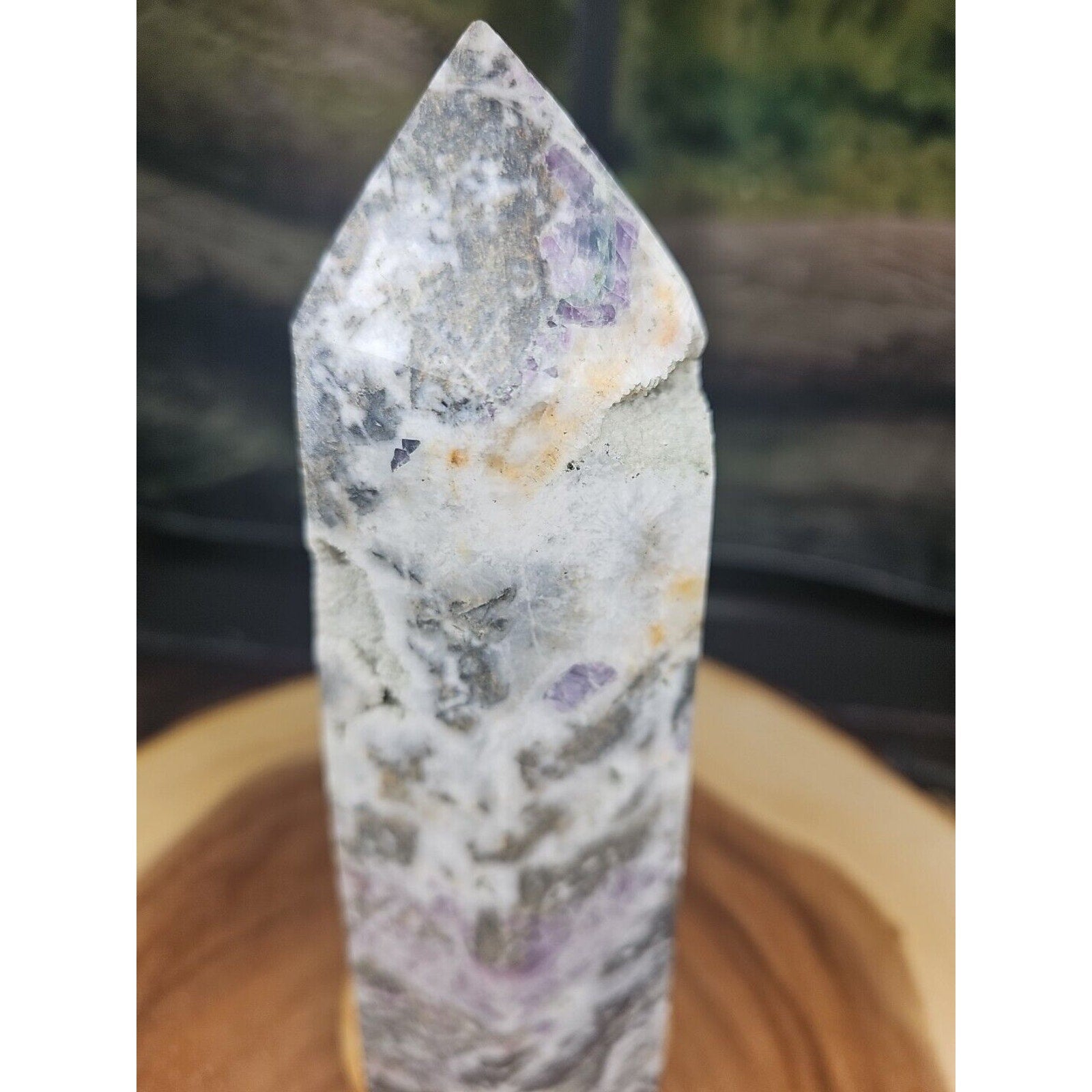 3.41LB 1Pcs Natural Rainbow Fluorite Quartz Crystal Point Tower Polished Healing by CrystalCloud Company