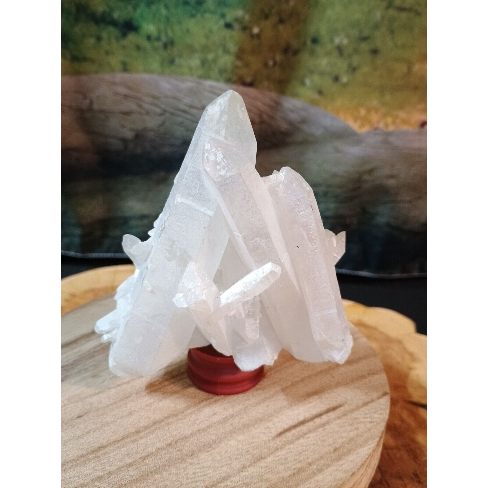 0.6LB Rainbow Aqua Aura Quartz Crystal Cluster Points Titanium Coating by CrystalCloud Company