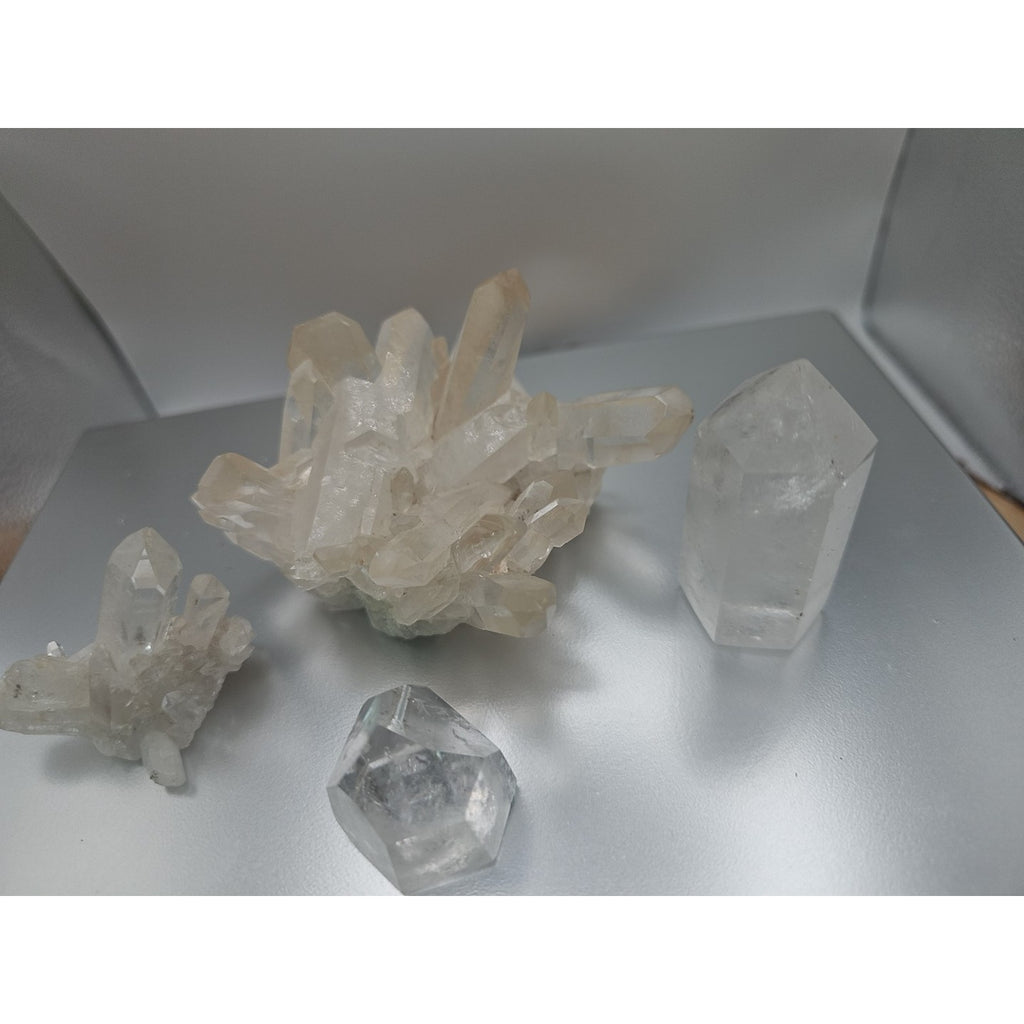 Quartz Crystal Cluster .97lb 4pcs by CrystalCloud Company
