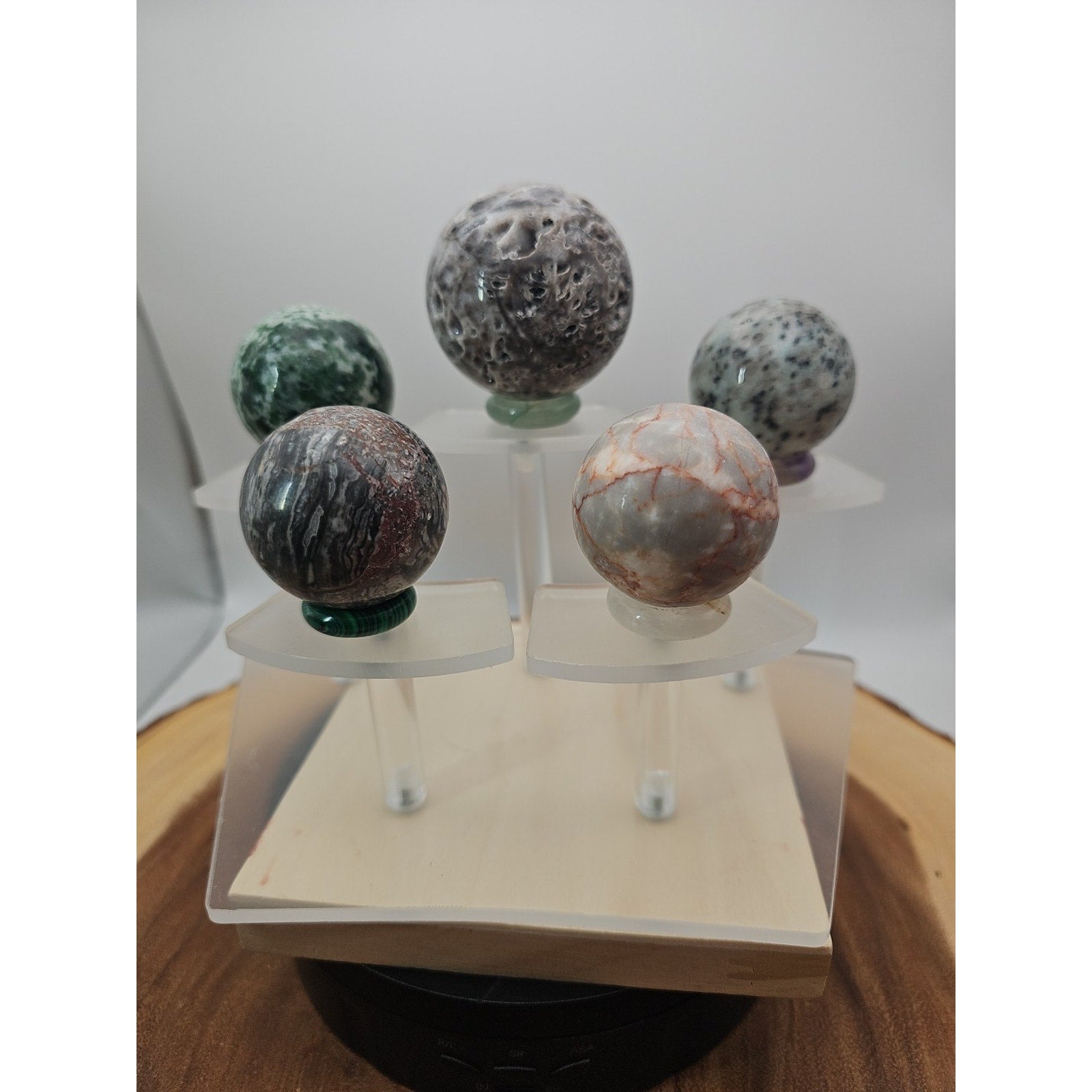 Ocean Jasper Sphere W/stand by CrystalCloud Company