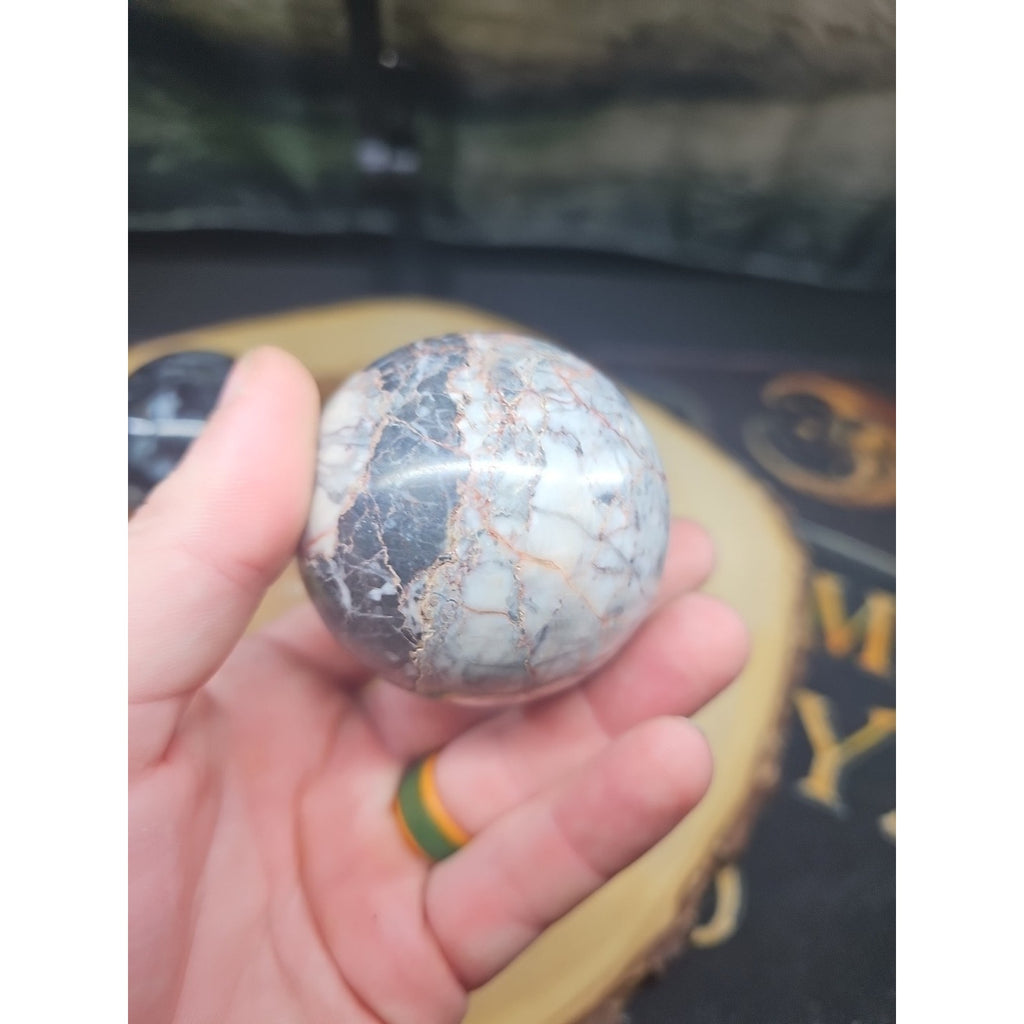 2Pcs A Set Of Natural Quartz Crystal Jasper Sphere Ball Polished 50-60mm &stand by CrystalCloud Company