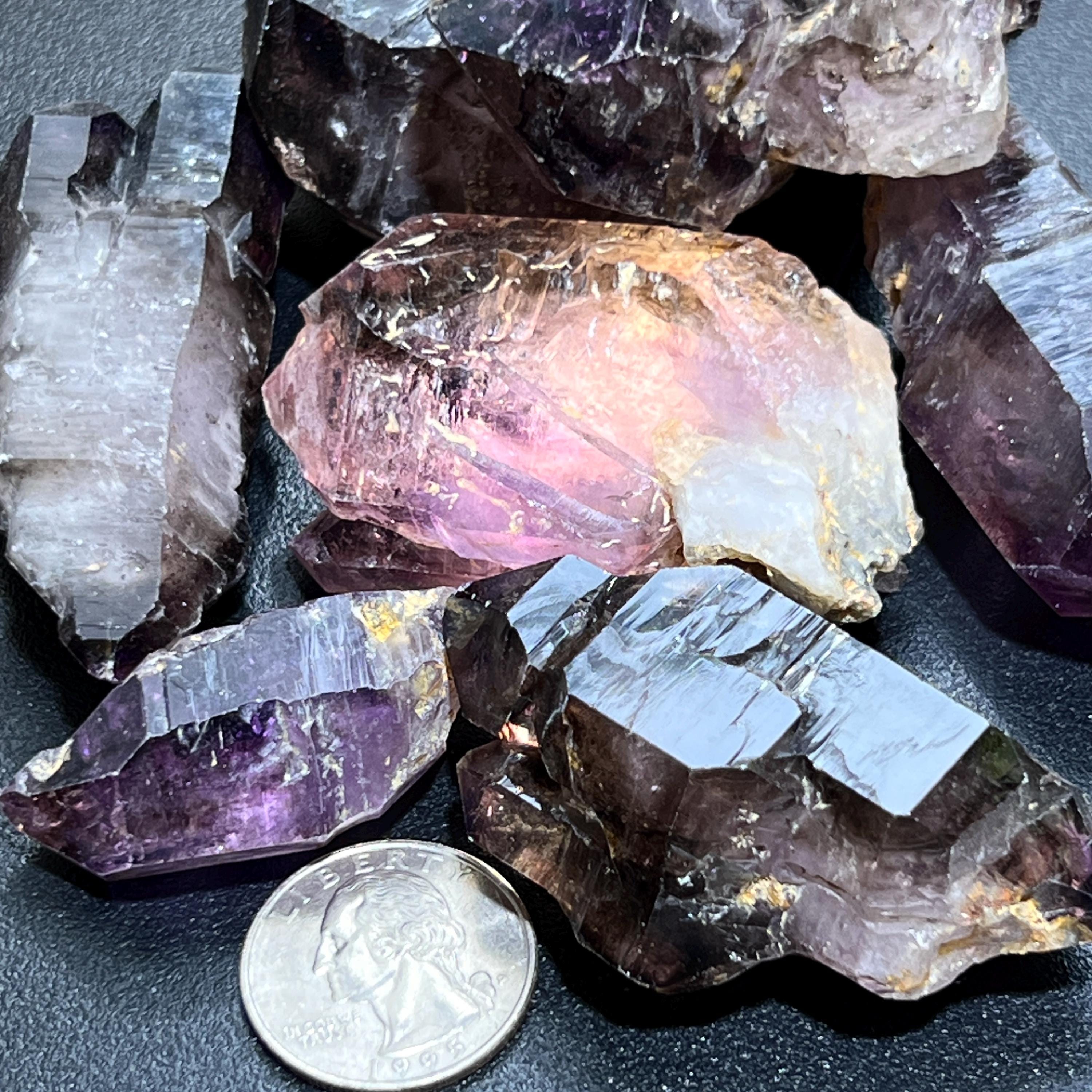 Large Smoky Shangaan Amethyst Points And Scepters From Zimbabwe Raw Crystals by Amazing Crystals