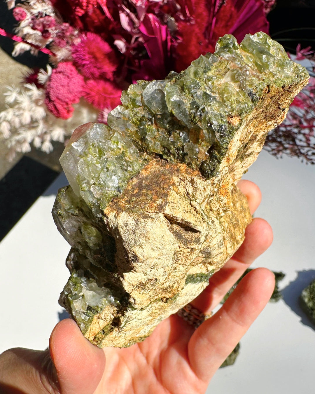Epidote Quartz Cluster by Baltic Mermaid