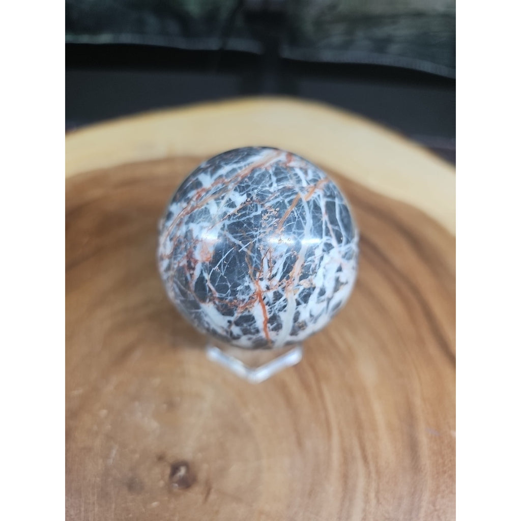 Natural Quartz Crystal Jasper Sphere Ball Polished 50-60mm &stand by CrystalCloud Company