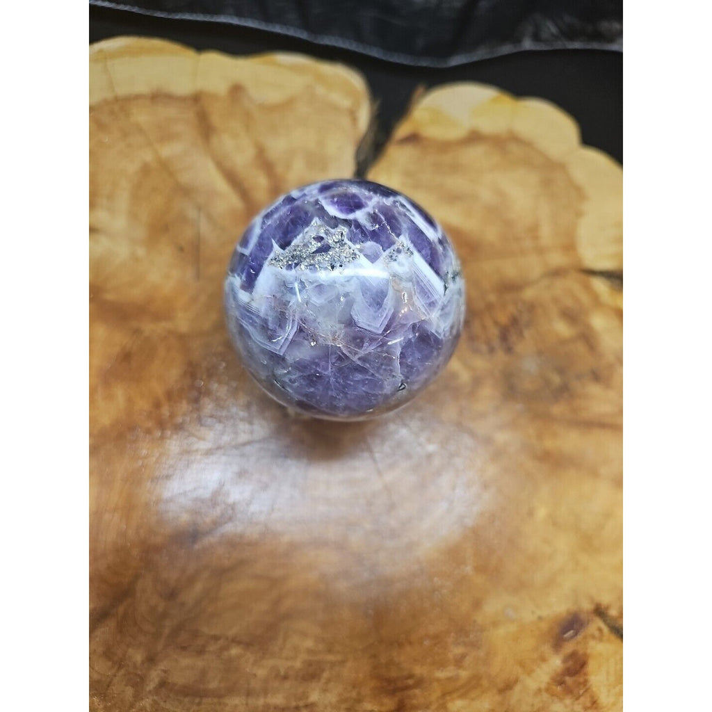 Amethyst Sphere 65mm W/Glass Stand 1lb by CrystalCloud Company