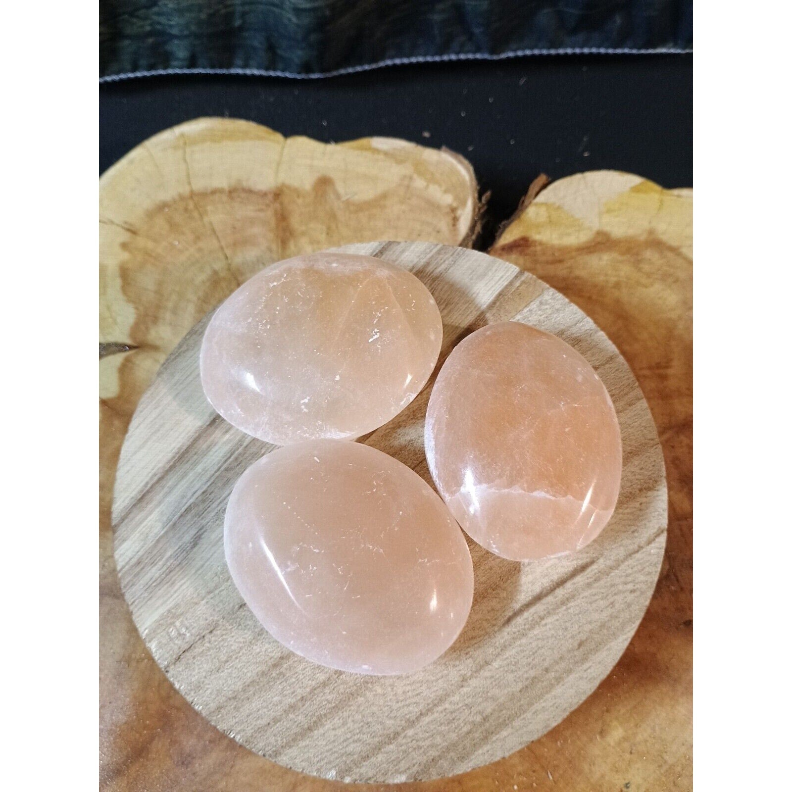 1 Each Oval Shape Peach Palmstone by CrystalCloud Company