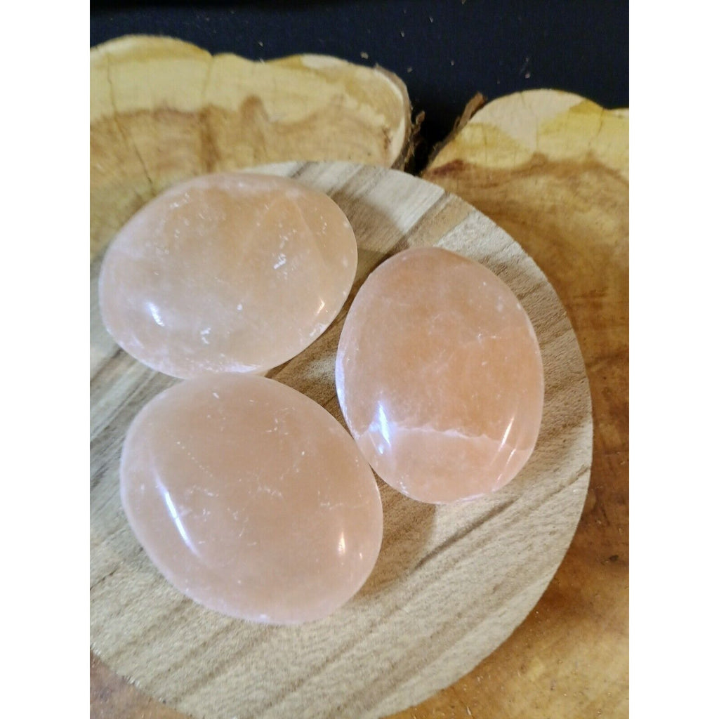 1 Each Oval Shape Peach Palmstone by CrystalCloud Company