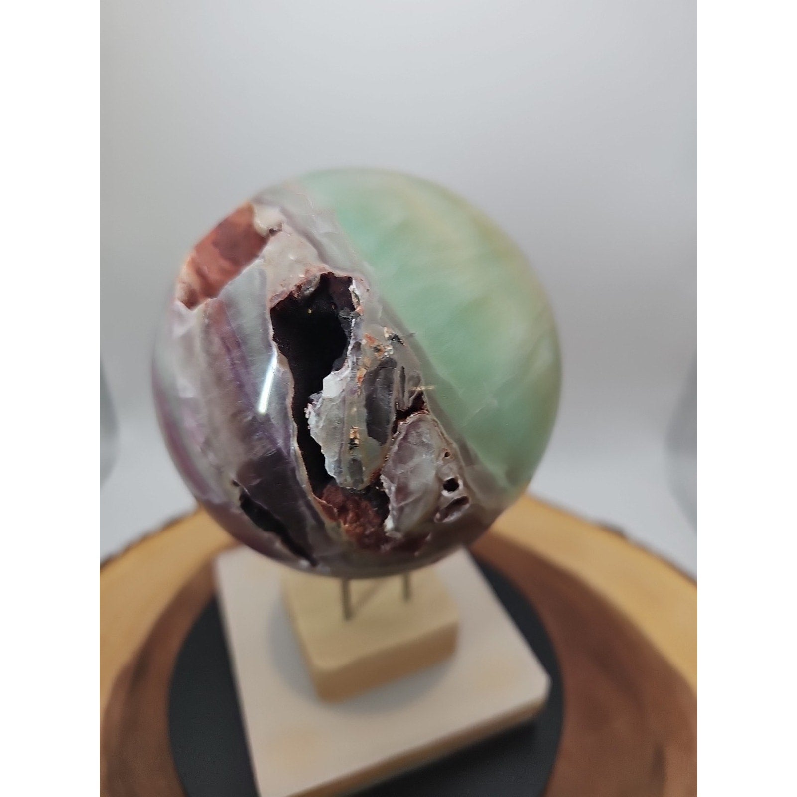 Rainbow Fluorite Quartz Crystal Sphere - Polished Healing by CrystalCloud Company
