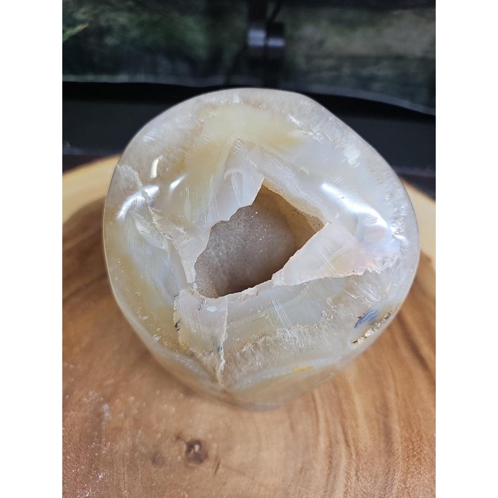 2.69LB 1Pcs Natural Agate Carnelian Quartz Crystal Decoration Geode by CrystalCloud Company
