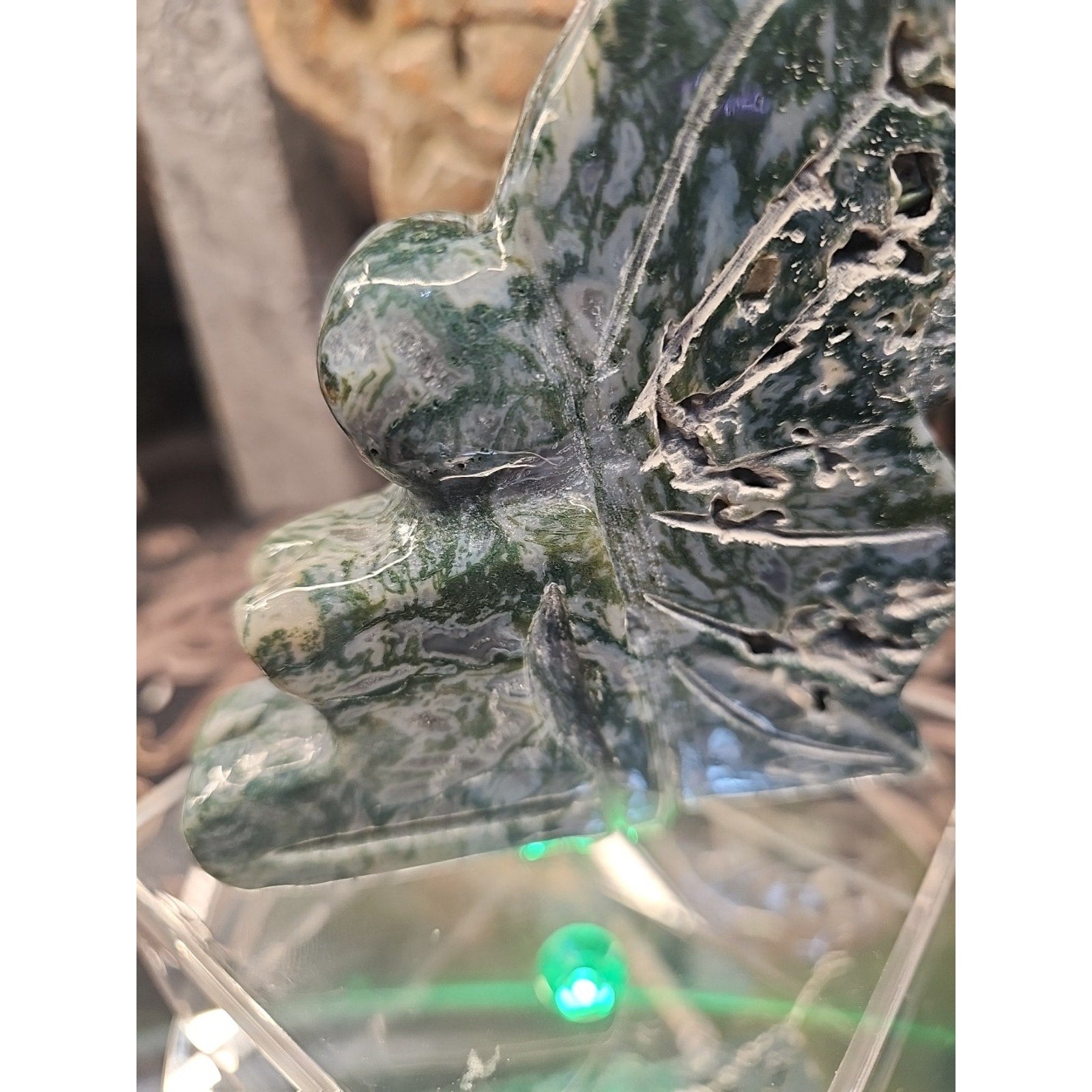 Moss Agate Fairy Guardian .77lb by CrystalCloud Company