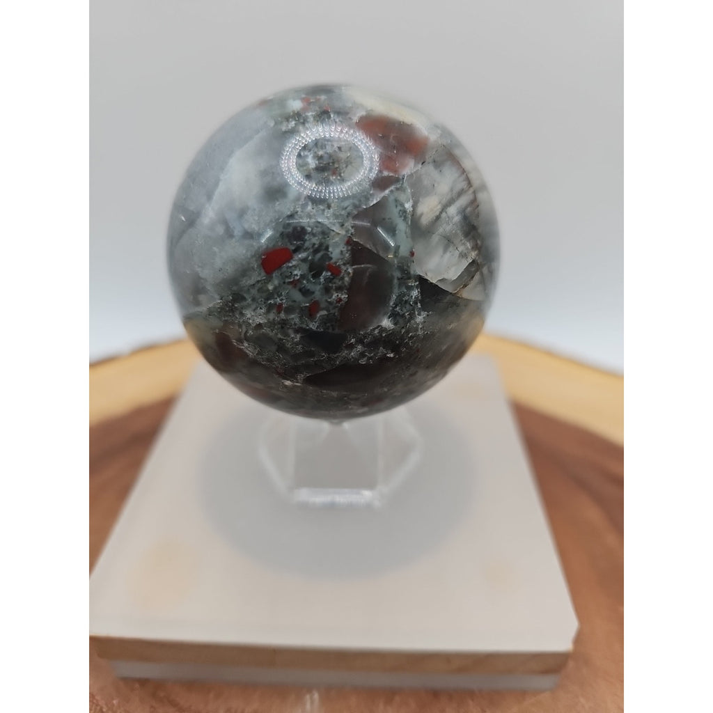 Ocean Jasper Sphere 63mm w/stand by CrystalCloud Company