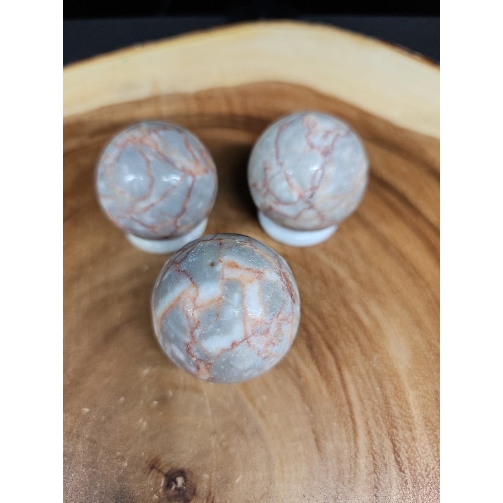 1each Natural Quartz Crystal Jasper Sphere Ball Healing 40mm W/ring Stand Random by CrystalCloud Company