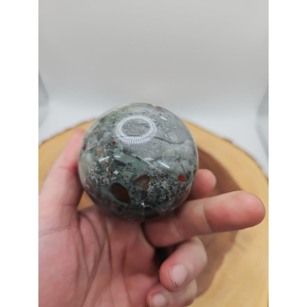 Ocean Jasper Sphere 63mm w/stand by CrystalCloud Company